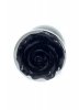 Plug jewellery silver plug rose- black